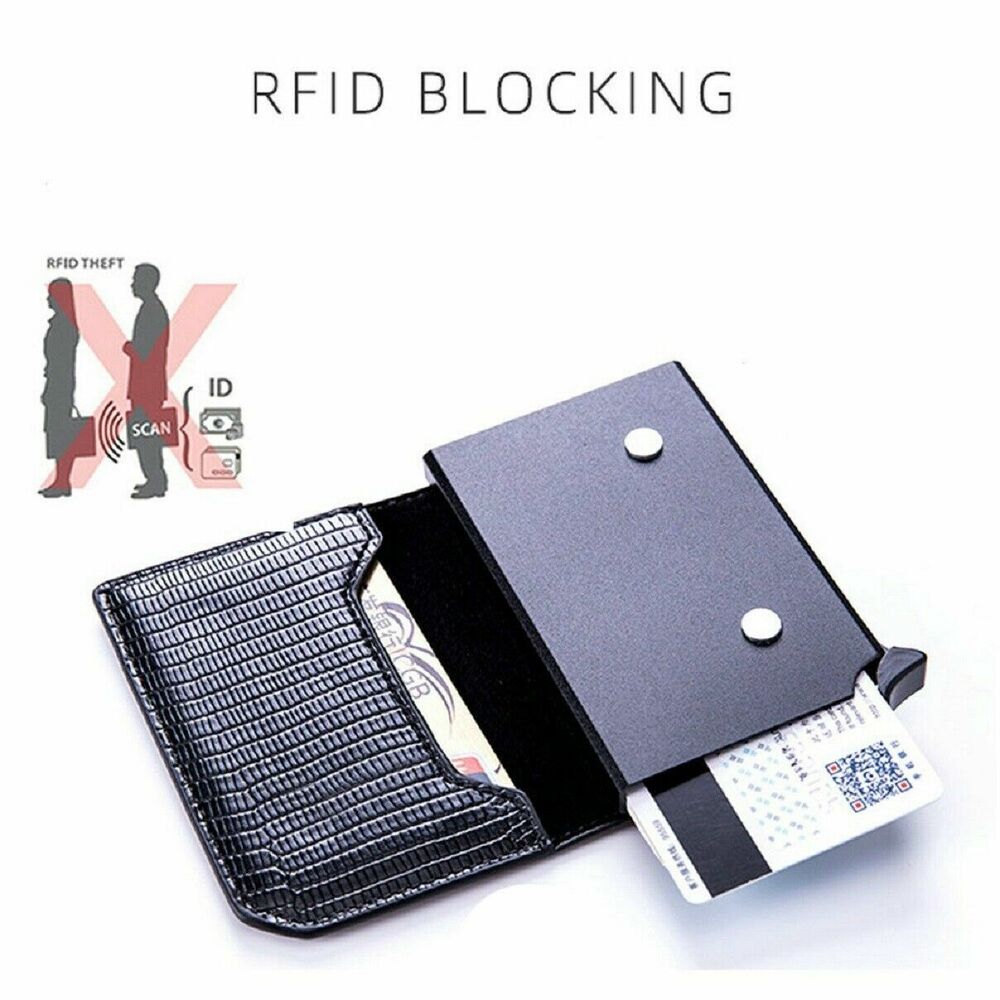 Men Wallet Leather Smart Money Clip Card Holder RFID Blocking For AirTag Cover