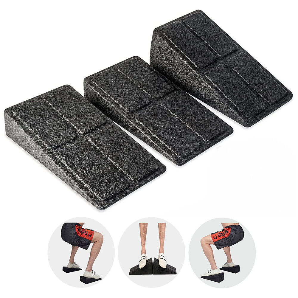 3X Wedge Stretch Slant Board Set Squat Slanting Yoga Block Exercise Gym Fitness