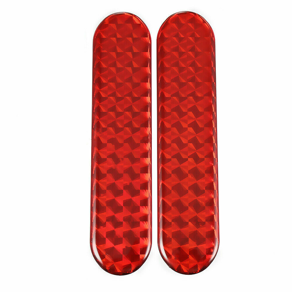 2x Red Reflective Safety Warning Strip Tape Car Door Bumper Stickers Accessories