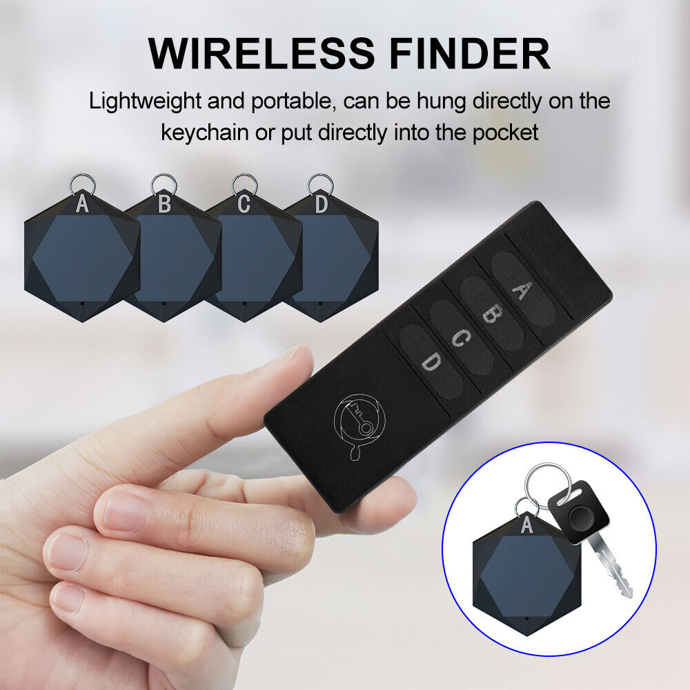 Key Finder, Esky 4 in 1 Wireless Key Tracker Remote Control RF Item Locator with