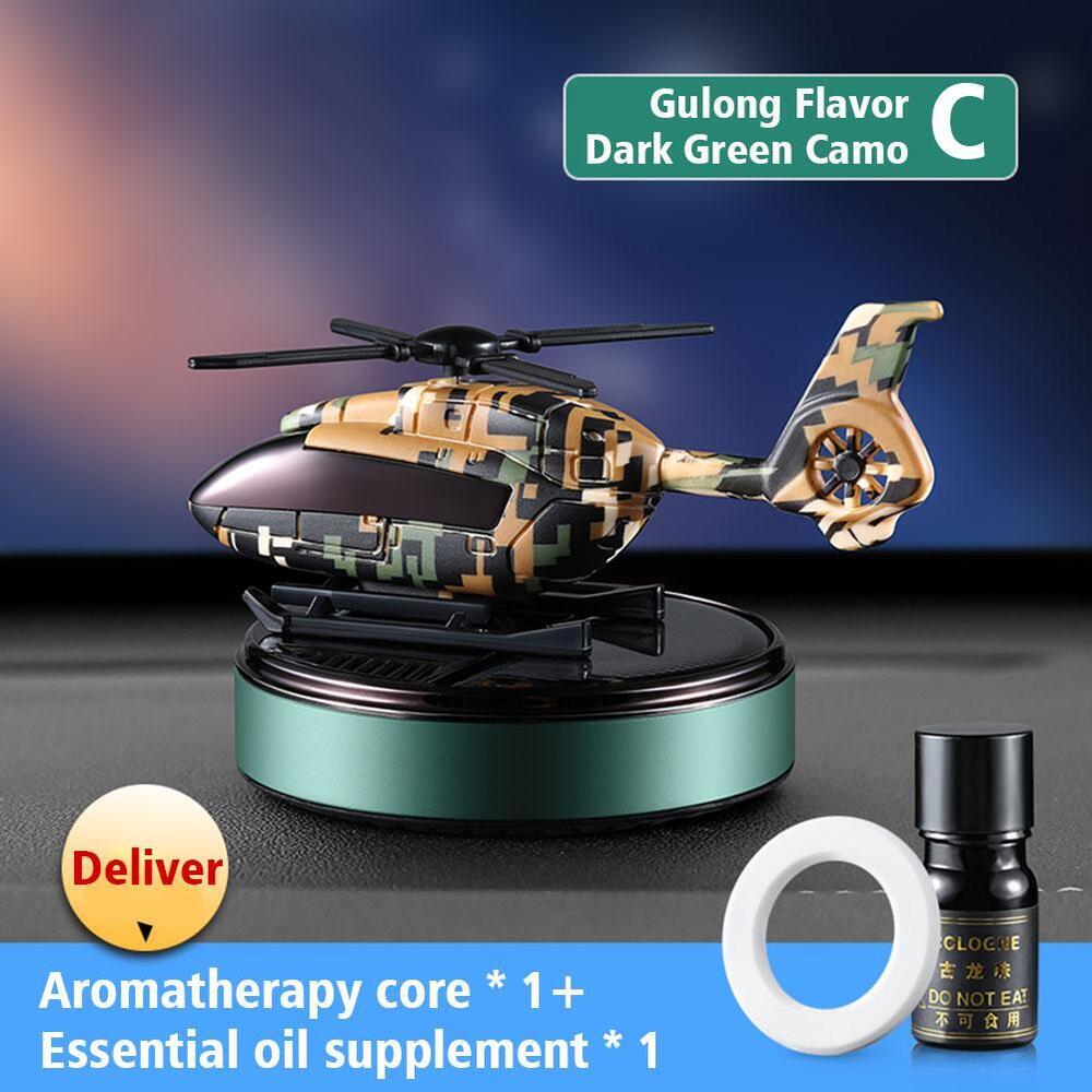 Solar Air Freshener Alloy Helicopter Air Freshener For Car And Home Fragrance