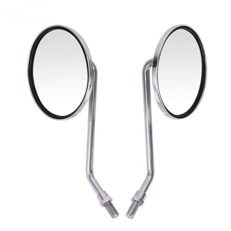 M8 M10 Motorcycle Round Rear View Side Mirrors For Yamaha Honda Suzuki Kawasaki