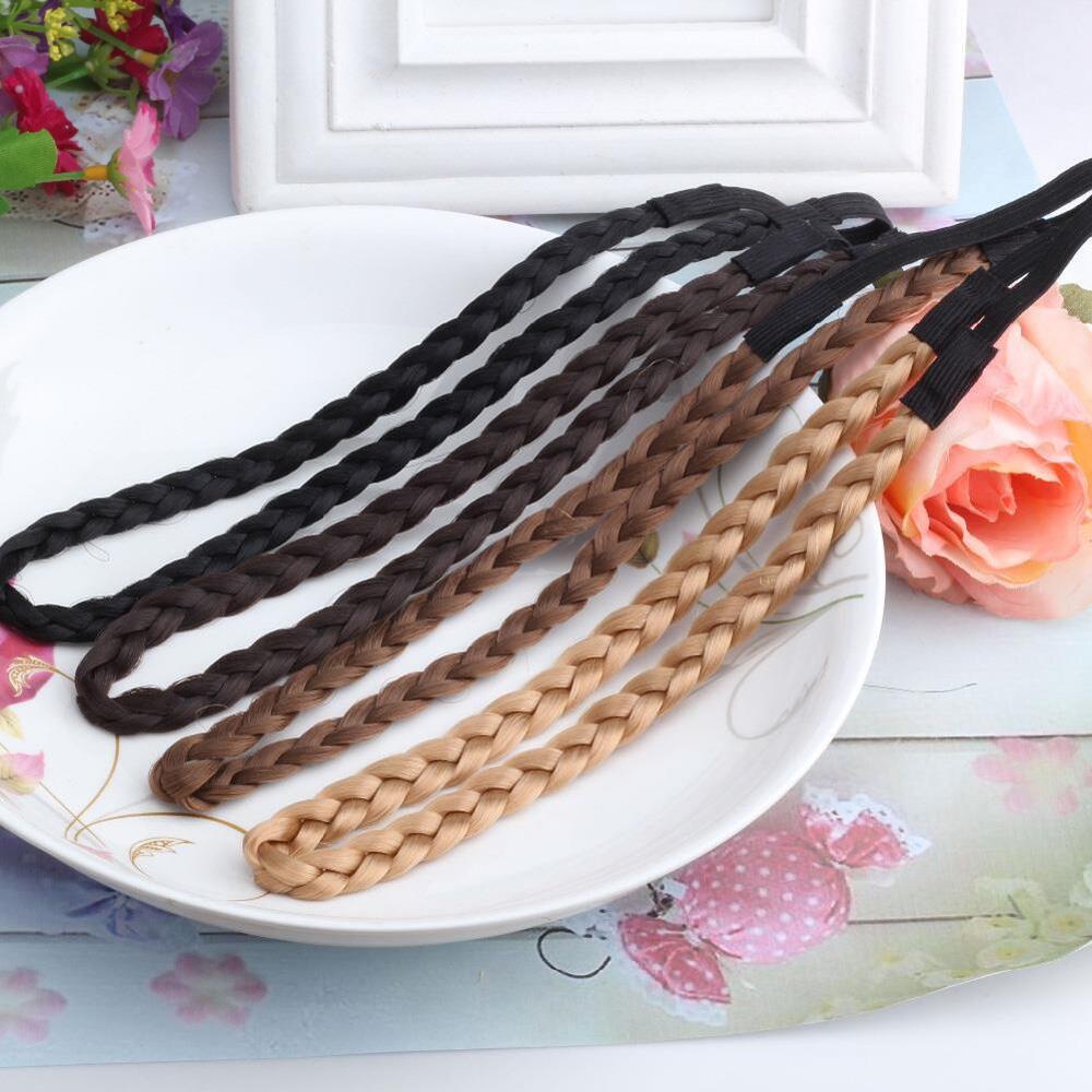 Hair Band Plaited Headband Synthetic Wig Braided Elastic Band Hair Extension