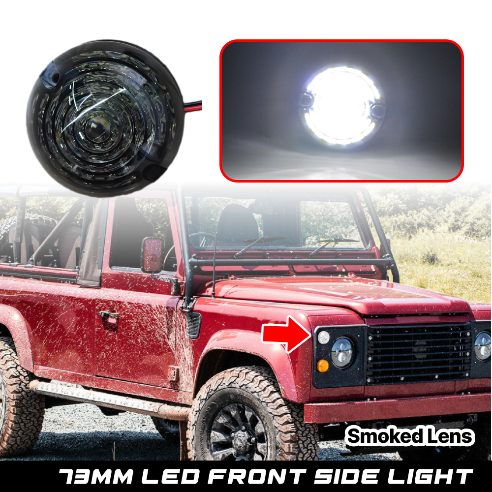 Smoked For Land Rover Defender 90 110 130 Fog Stop Reverse Indicator Light Lamp