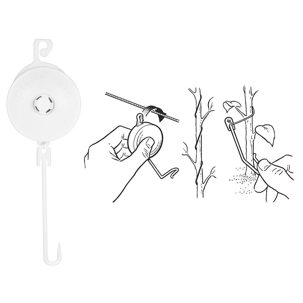 10Pcs Retractable Plant Yoyo Hanger for Grow Tent w/ Stopper Stem Branch Support