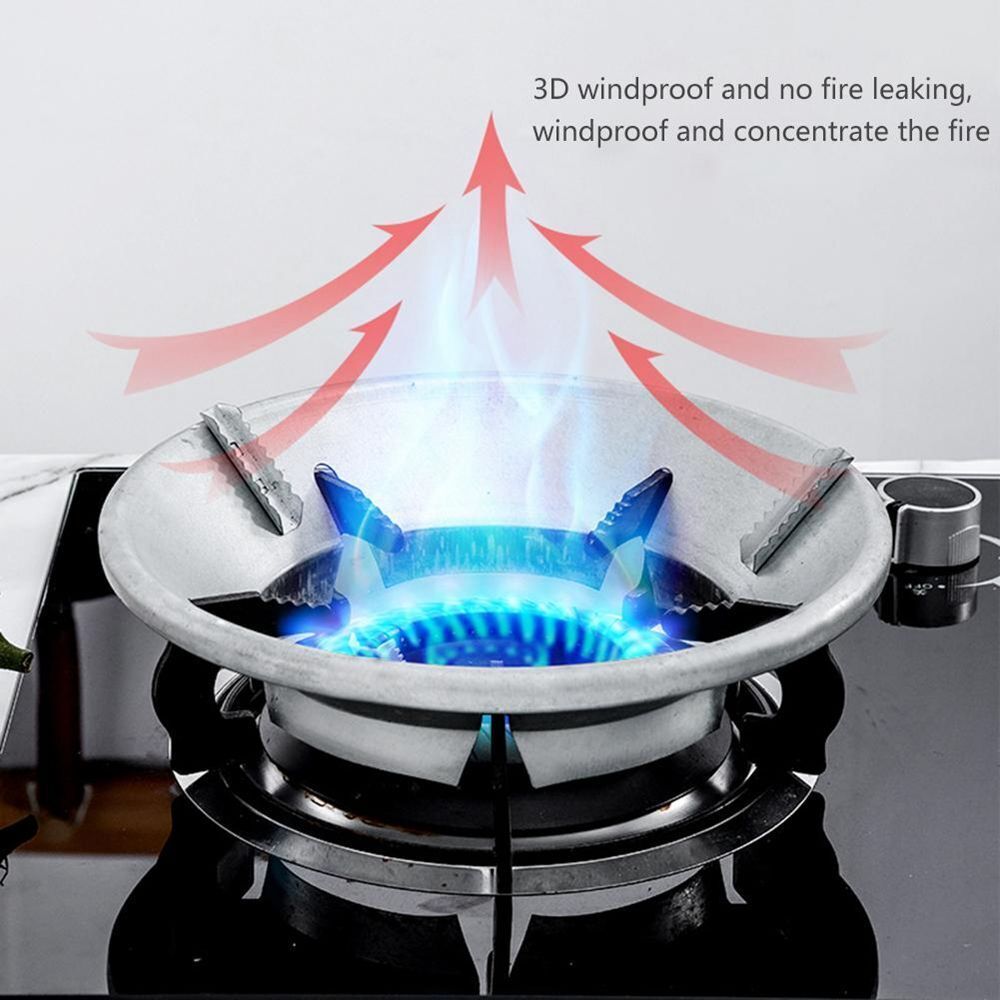 Gas Stove Wok Ring Energy Saving Cooktop Stove Trivets Wind Shield Bracket