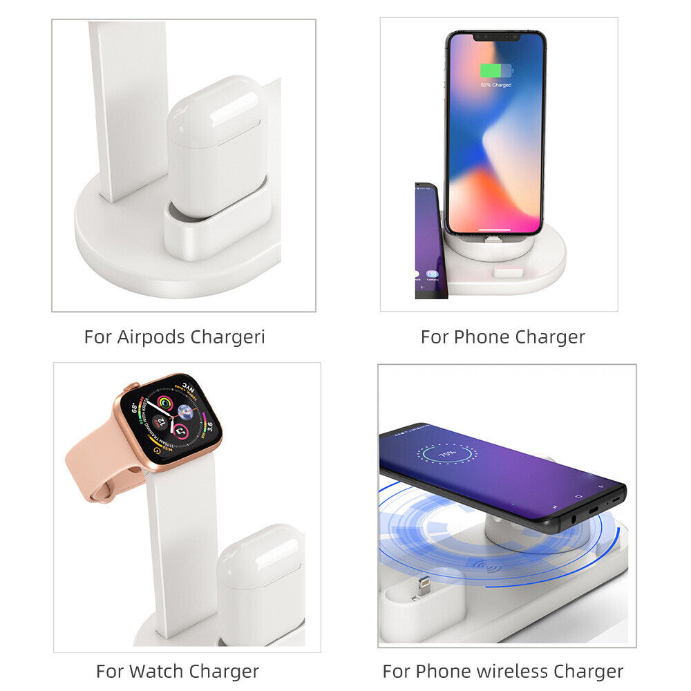 Wireless Charger for Apple iWatch Airpods Stand Charging Dock Micro USB Type C