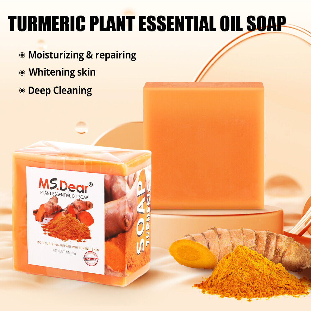 2Pcs Tumeric Soap Skin Whitening Dark Spots lightening Acne Brightening Turmeric