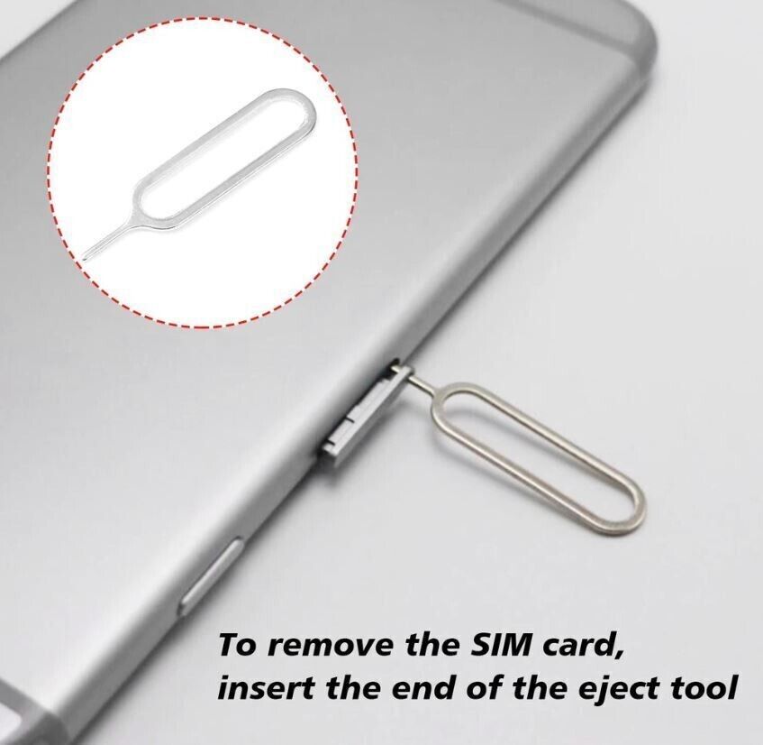 5 Pcs Sim Card Tray Eject Pin Needle Key Tool for Apple iPhone iPad Samsung