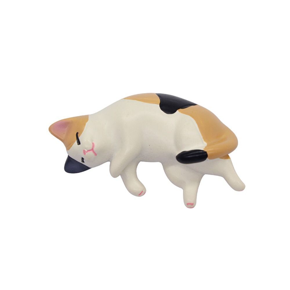 Simulation Sleep Cat Fridge Magnets Cute Lazy Cat Miniatures 6 Styles Car