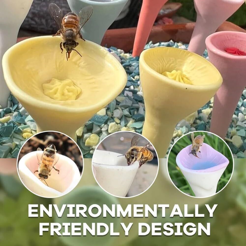 5 Cups Insects-Bee Drinking Cup Bee-Watering Station for Feeding and Watering