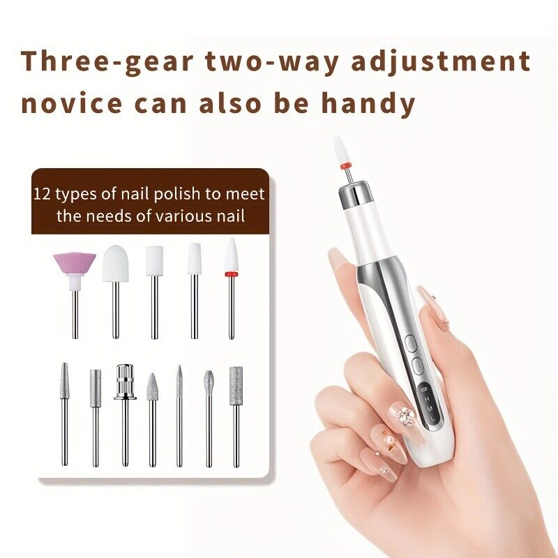 Professional Electric Nail File Drill Manicure Tool Pedicure Machine Set Kit