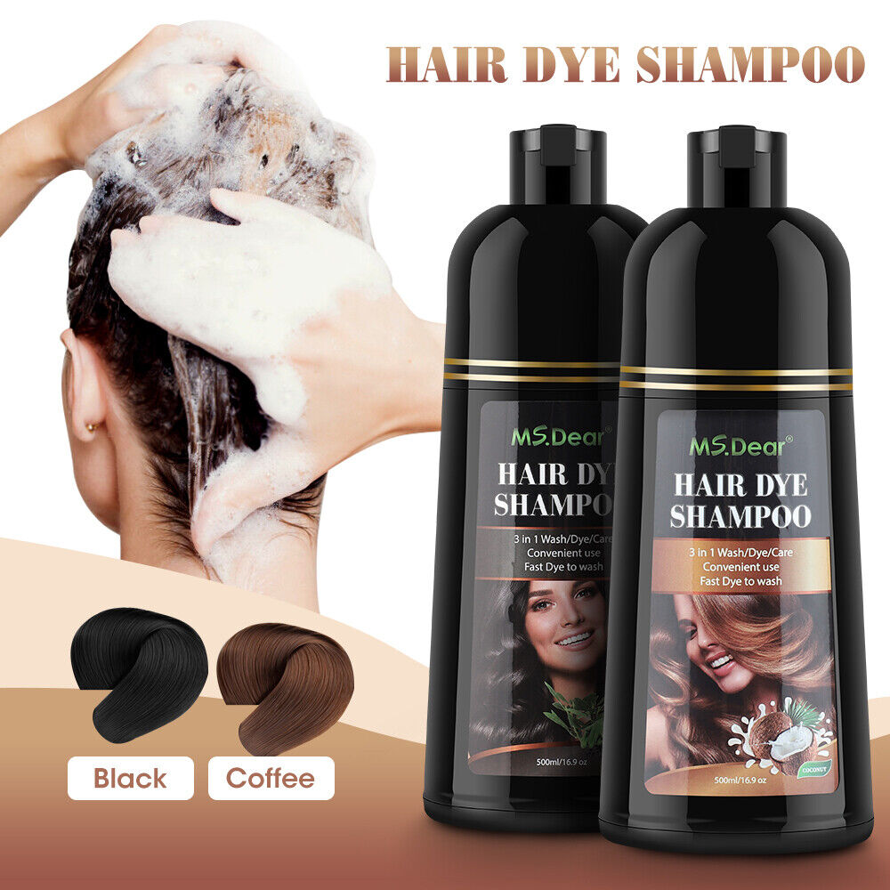 500ml Permanent Instant Hair Dye Color Shampoo MOKERU Argan Oil Hair Coloring