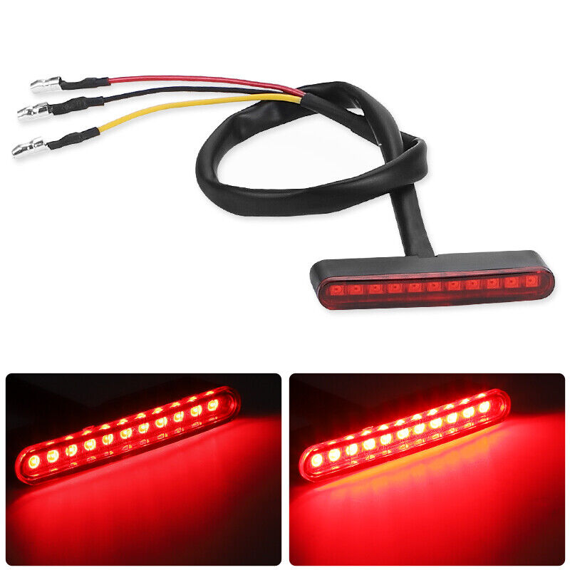 2x Universal Mini 11 LED Motorcycle Tail Light Rear Stop Running Brake Lamp 12V