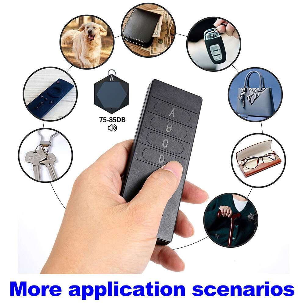 Key Finder, Esky 4 in 1 Wireless Key Tracker Remote Control RF Item Locator with