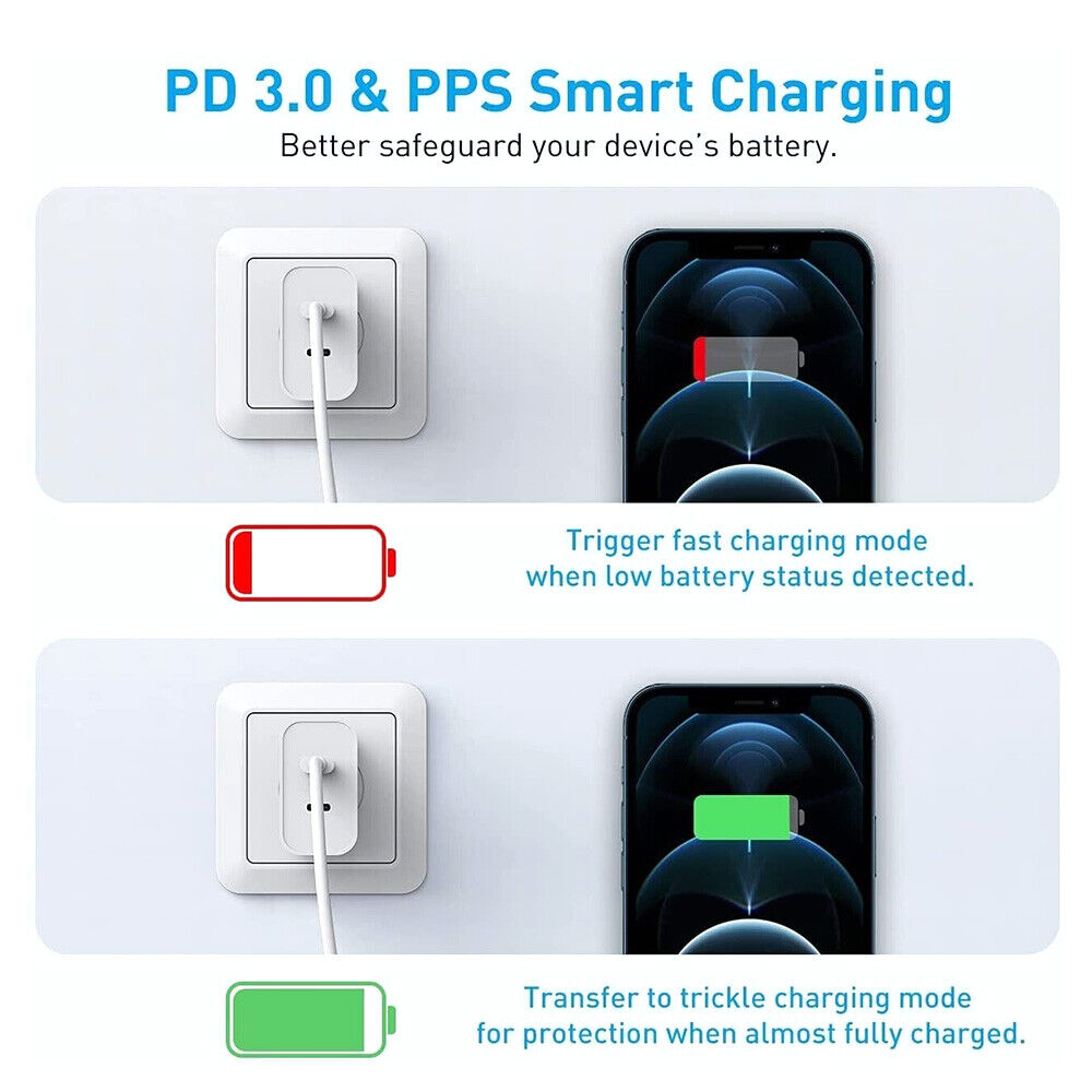 40W Dual USB C Fast Wall Charger Power Adapter Socket AU Plug For iphone Android