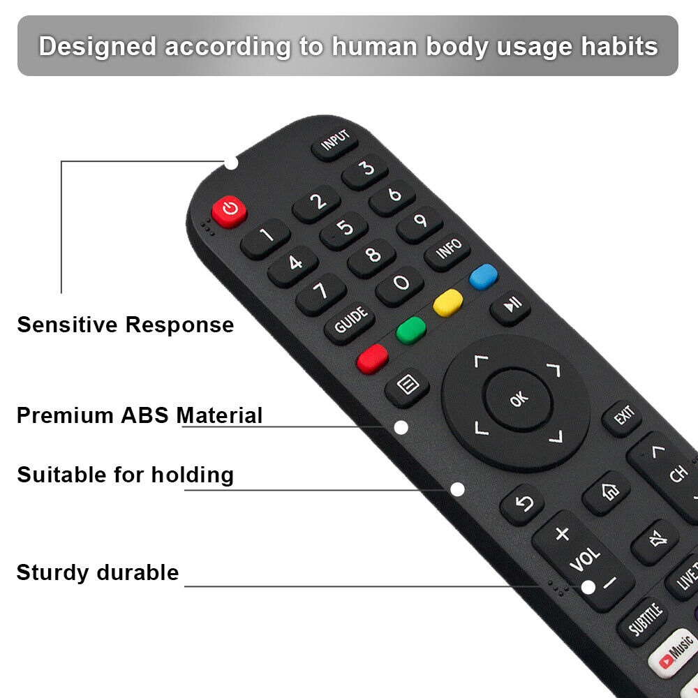 For Hisense VIDAA Replacement TV Remote 85A7G 70S5 43A7G 50A7G 55A7G 65A7G 75A7G