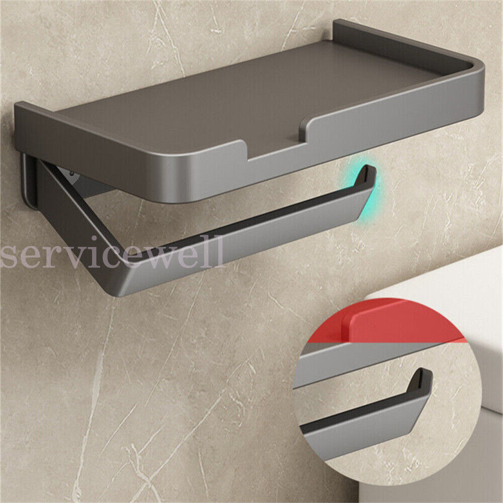 Bathroom Toilet Tissue Roll Wall Mounted Holder Paper Dispenser Storage