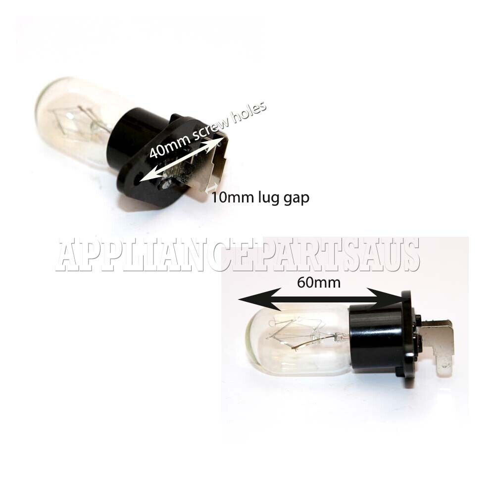 2x Panasonic Microwave Oven Lamp Light Globe Bulb NN-ST557W NN-ST641W NN-ST671S