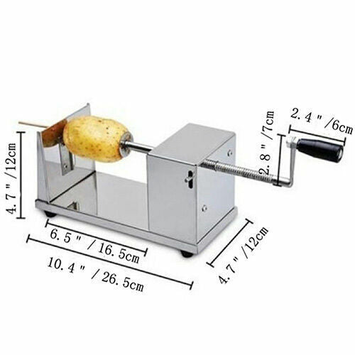 Potato Twister Tornado Slicer Cutter Vegetable Spiral Machine Stainless Steel