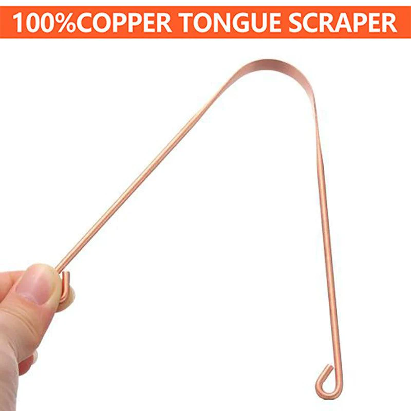 3 x Pure Copper Tongue Scraper Ayurvedic Dental Cleaner Thick 12gm Oral Hygiene Tool