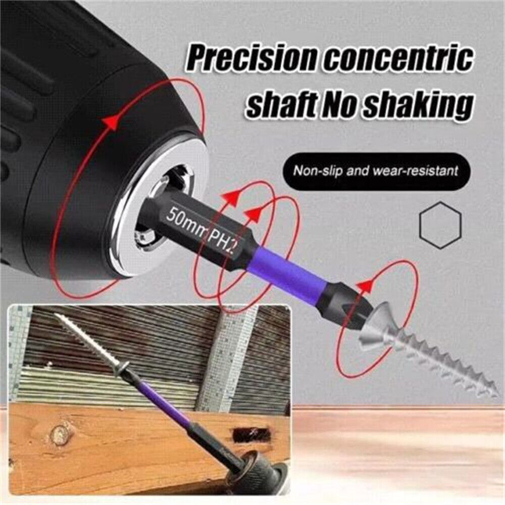 High Hardness Anti-shock Strong Magnetic Non-slip Bits Drill Screwdriver 5pcs