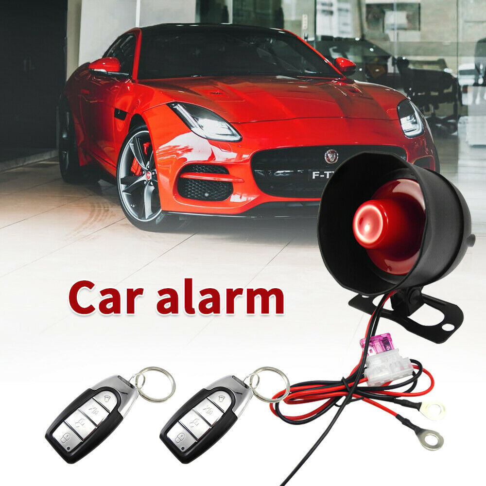 Universal Car Vehicle Alarm Security System Keyless Entry 2 Remote Control Siren