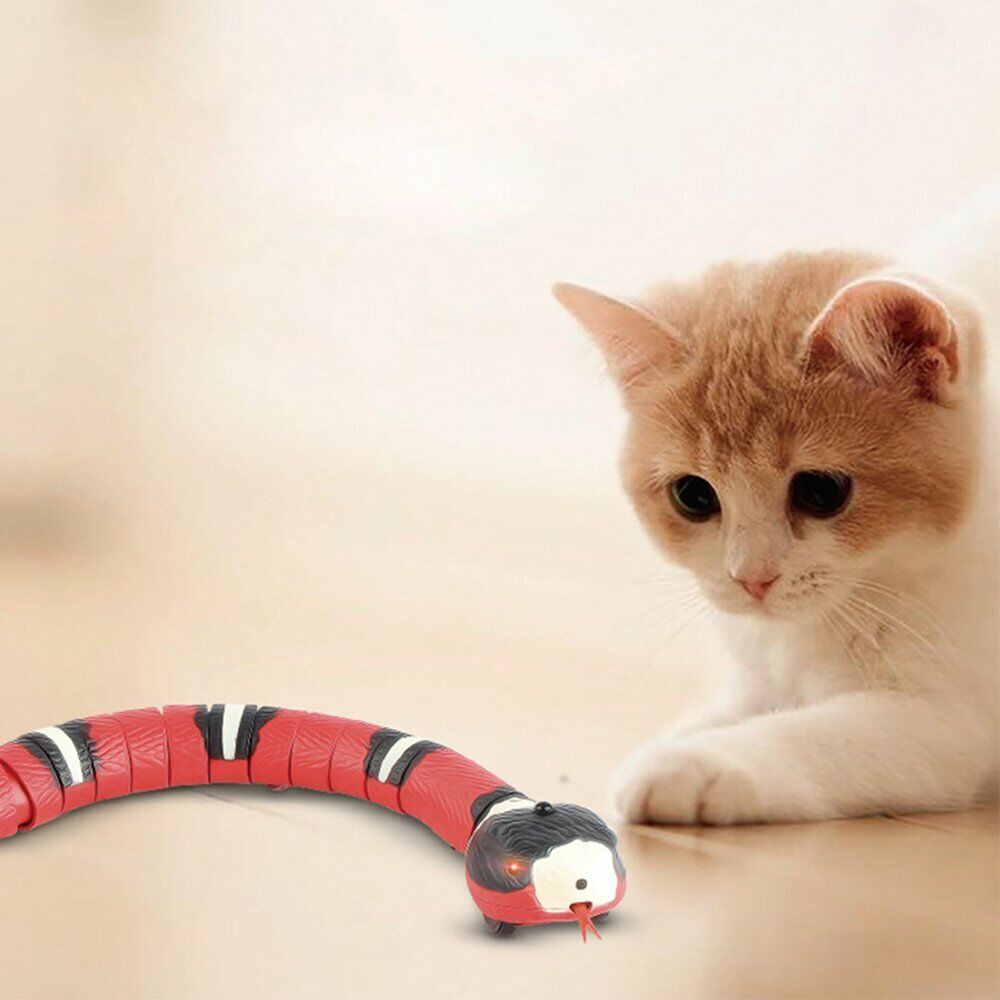 Pet Cat Toy Smart Sensing Snake Toys Cats USB Charging Electron Interactive Toy