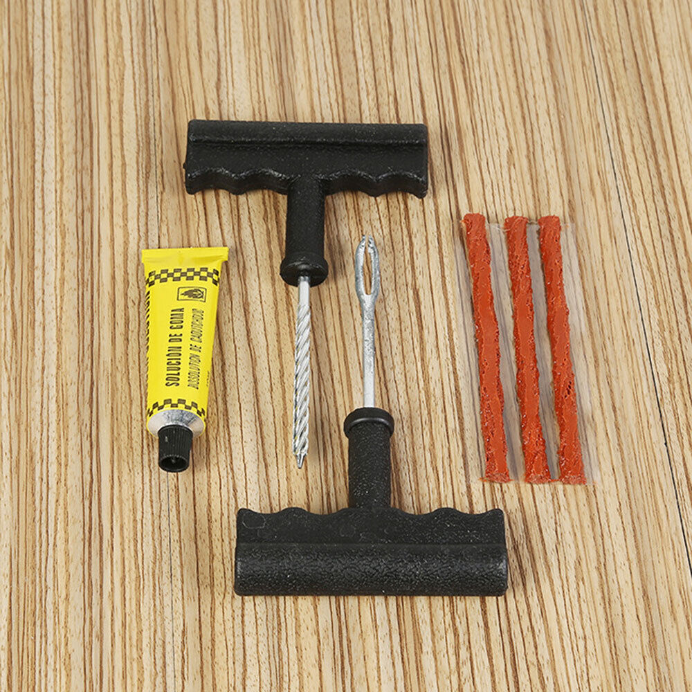 Tire Repair Kit Tyre Puncture Tubeless Tools Emergency Bike Motorcycle Car #T