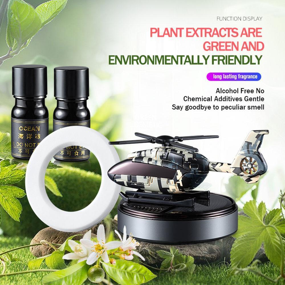 Solar Air Freshener Alloy Helicopter Air Freshener For Car And Home Fragrance