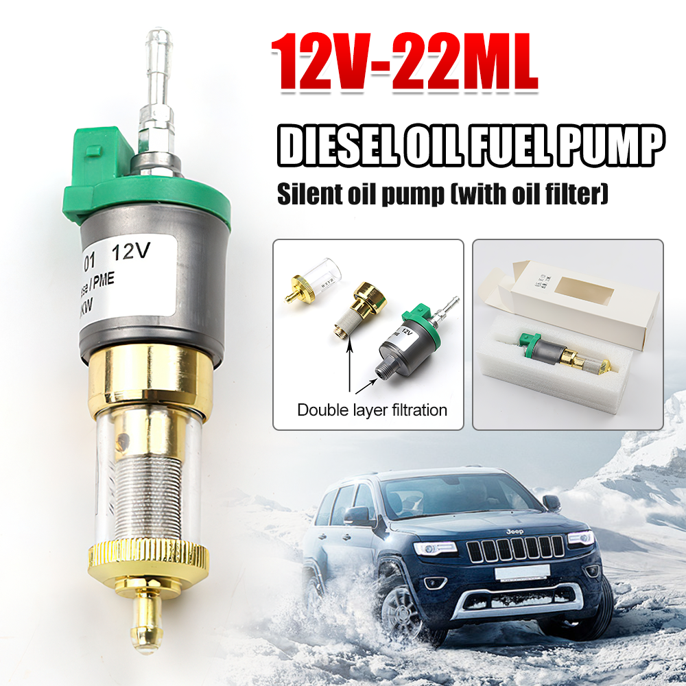 Universal Ultra Quiet 12V 1-5KW Air Diesel Parking Heater Fuel Pump with Filter