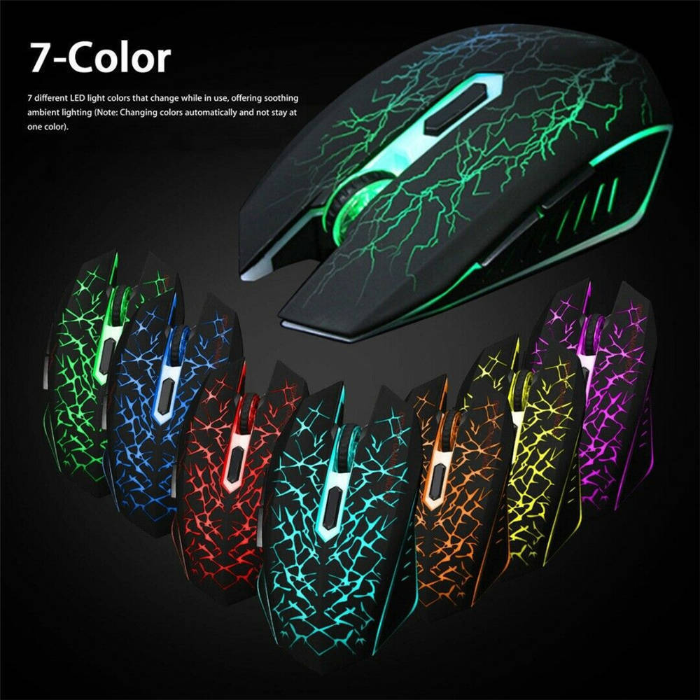 Wireless Gaming Mouse USB Optical Silent Rechargeable for Mac/PC/Laptop CS