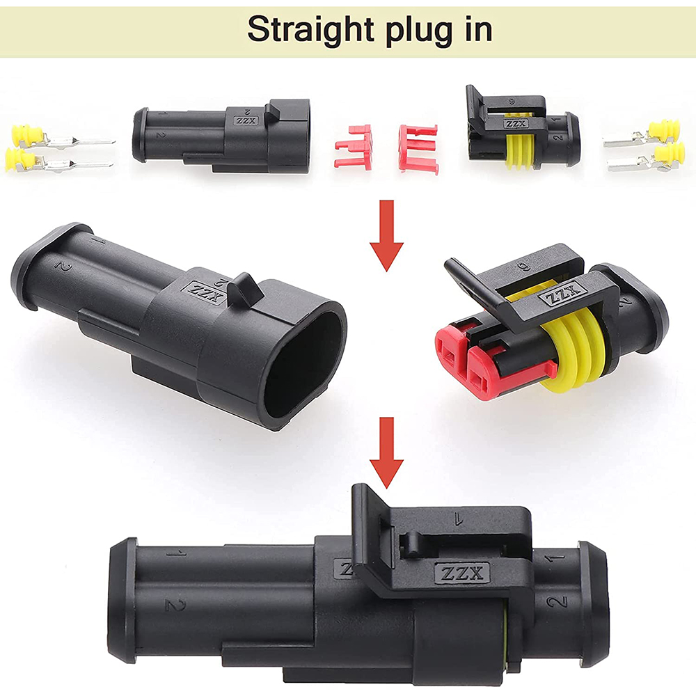 352Pcs Connector Plug Kit 1-4 Pin Way Waterproof Car Auto Electrical Wire Set