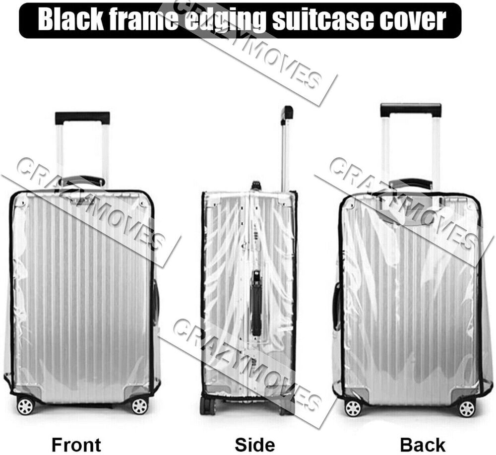 Transparent Waterproof PVC Travel Luggage Protector Suitcase Cover 20"-30"