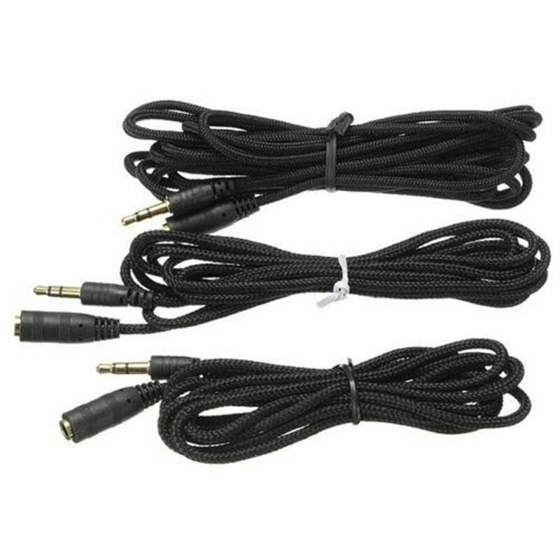 1.5M/3M/5M 3.5mm Jack Headphone Earphone Socket Extension Stereo AUX Cable Lead