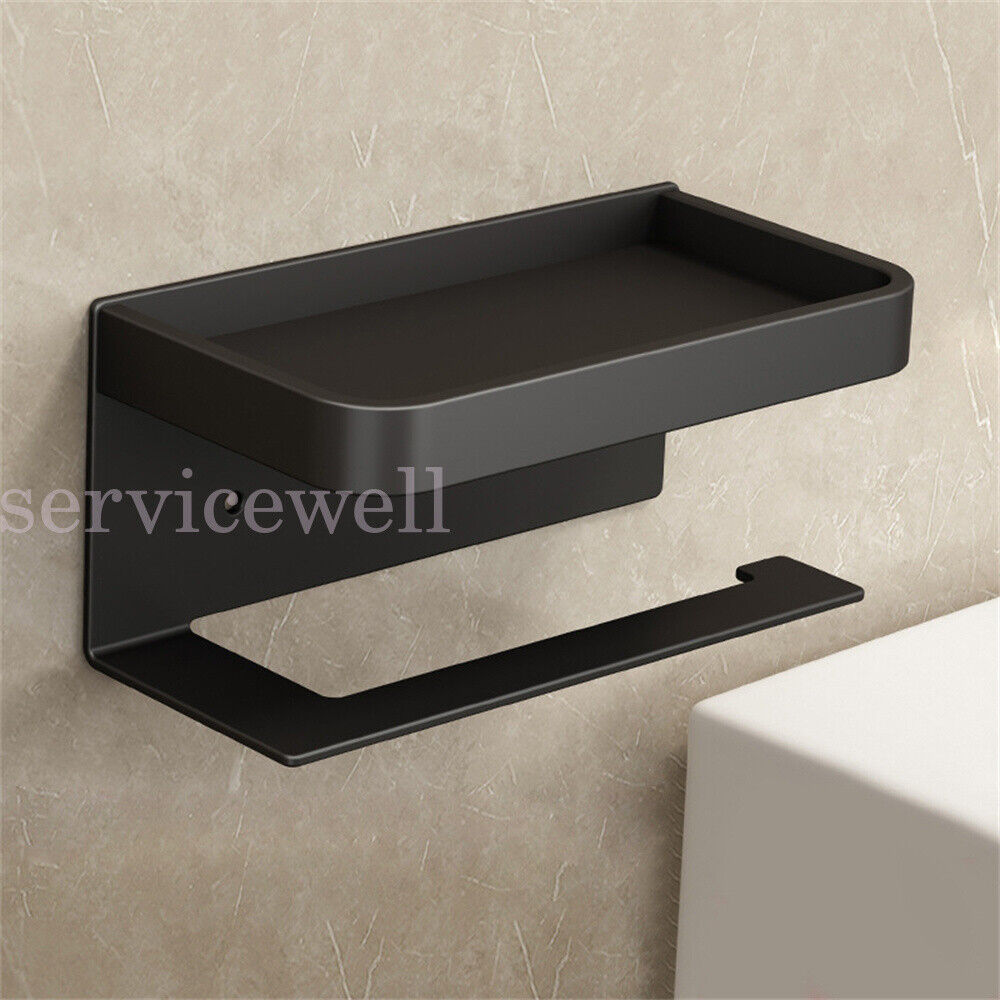 Bathroom Toilet Tissue Roll Wall Mounted Holder Paper Dispenser Storage