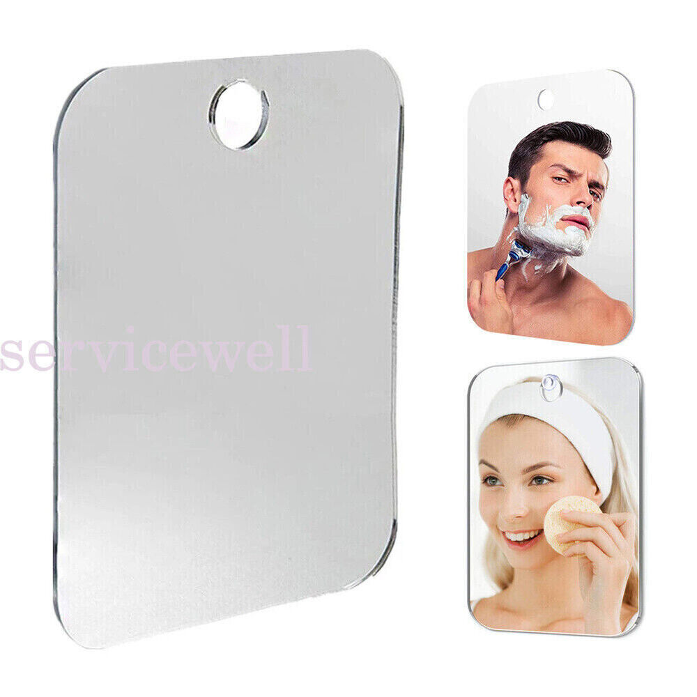 Shave Mirror Bathroom Shower Fogless Shaving PC Lens Anti-Fog Mirror + Free Hook