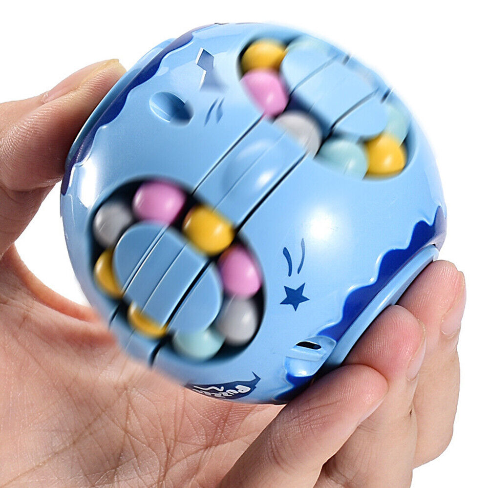 Intelligence Fidget Rotating Kid Finger Toy Stress Relief Magic Bean Cube Puzzle