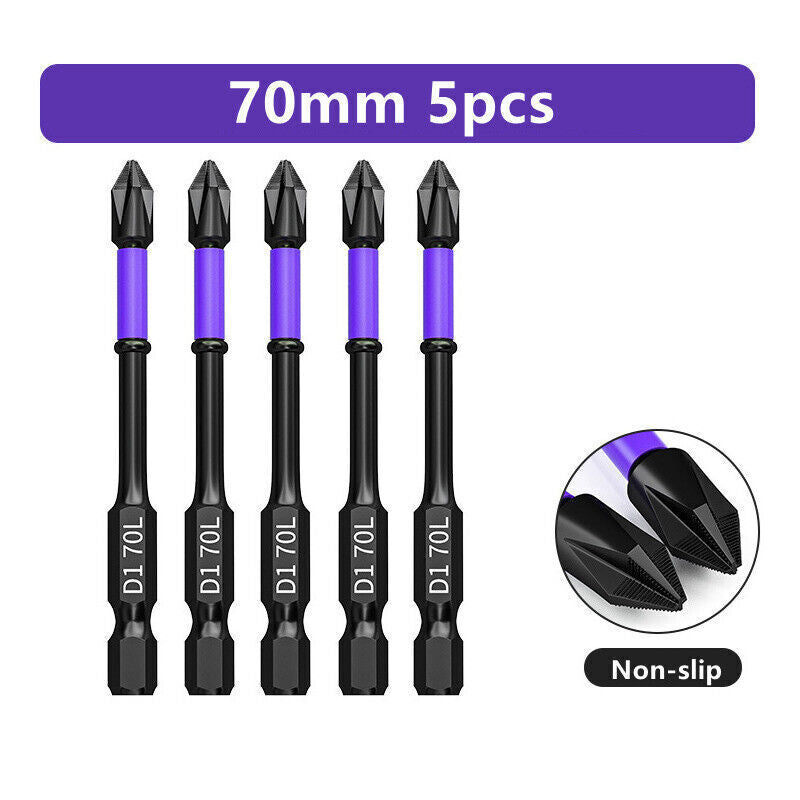 High Hardness Anti-shock Strong Magnetic Non-slip Bits Drill Screwdriver 5pcs