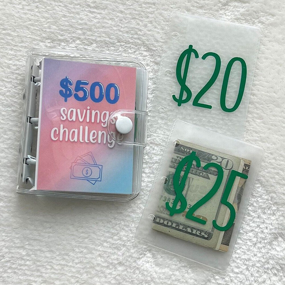 Mini Cash Envelope Challenge Binder Budget Binder Savings Book Save $1000-150