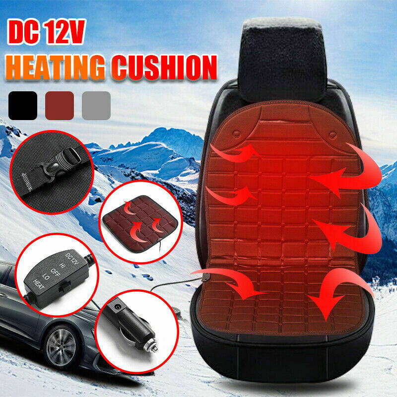 Heated Car Seat Cover Auto Warmer Cushion 12V Universal Winter Heated Seat Pad