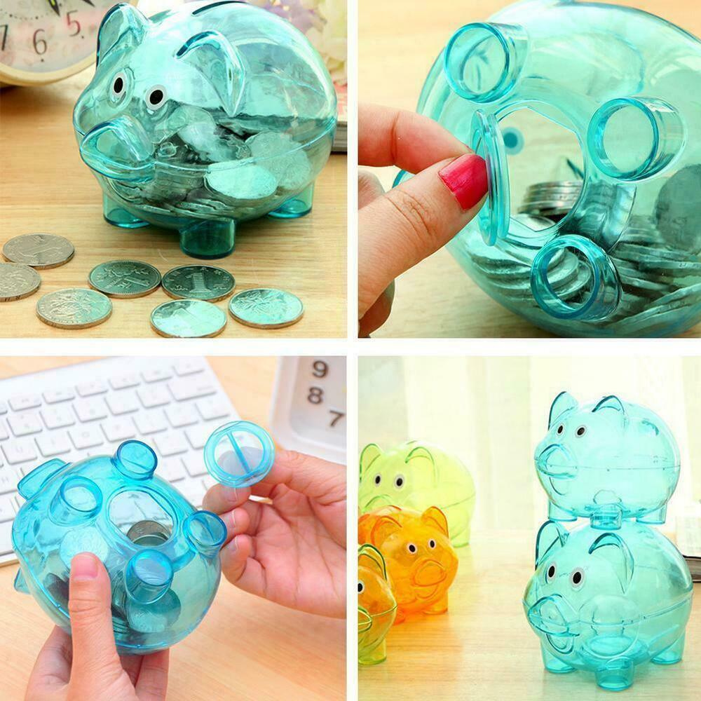 Piggy Bank Money Box Saving Cash Fun Gift Plastic quality high Pig Y0C1