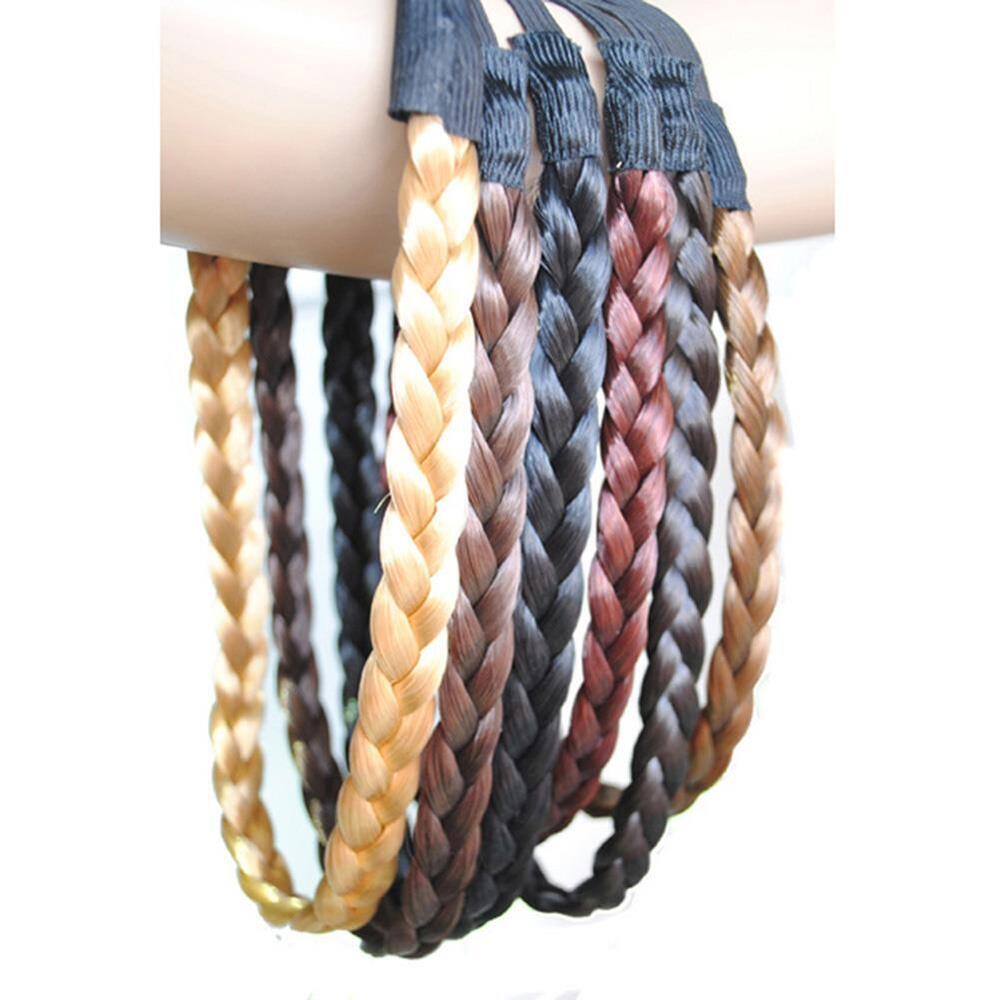 Hair Band Plaited Headband Synthetic Wig Braided Elastic Band Hair Extension