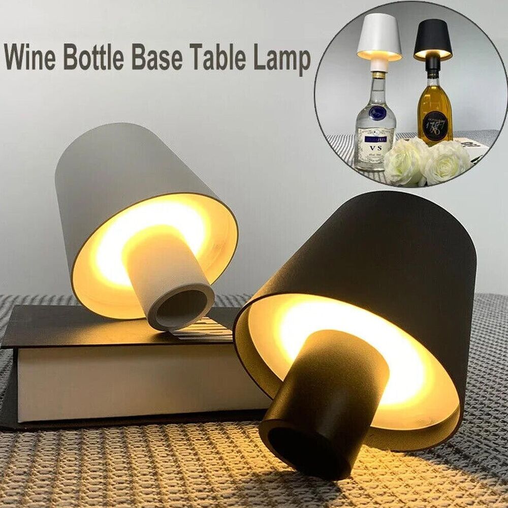 2pcs Wireless Bottle Lamp, Touch 3 Color Dimming LED Wine Bottle Lamp for Party Bars