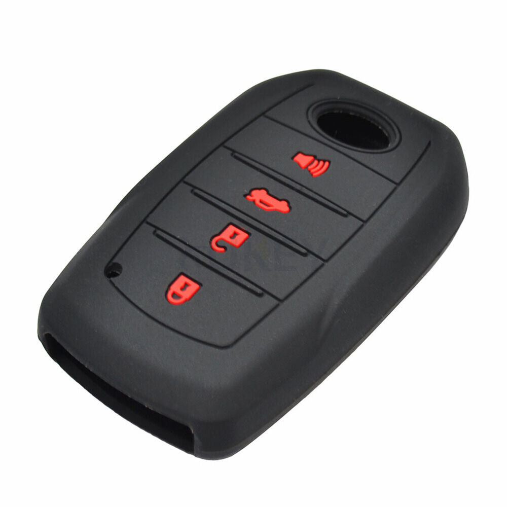 Silicone Smart Car Key Case Cover Fits For Toyota RAV4 15 Fob Holder Accessories