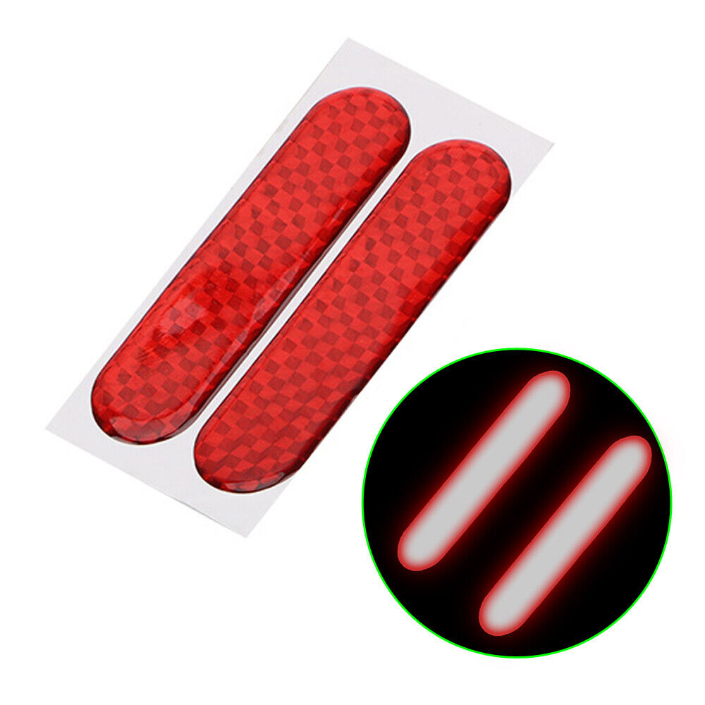 2x Red Reflective Safety Warning Strip Tape Car Door Bumper Stickers Accessories