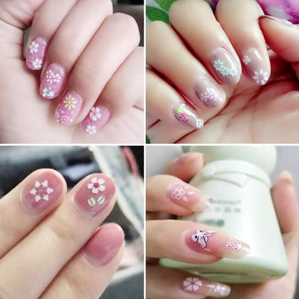 50Sheet Flower Decal Transfer Manicure 3D Nail DIY Sticker Tips Decoration