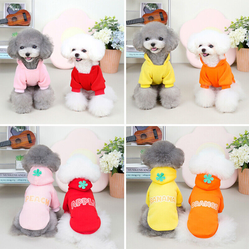 XS-XL Winter Warm Hoodie Small Dog Clothes Puppy Coat Jacket Pet Cat Sweater