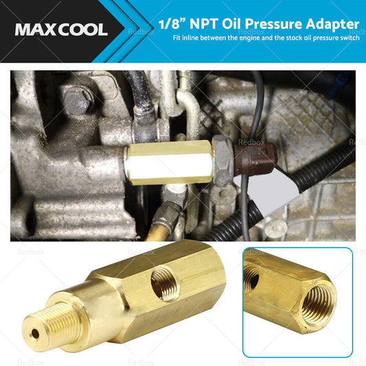 Oil Pressure Gauge Adapter 1/8" NPT Male/Female Thread with 1/8" NPT