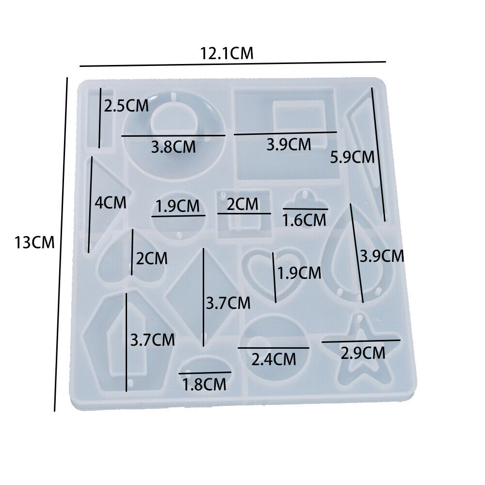 Silicone Resin Mold for Jewelry Earrings Pendant DIY Making Mould Craft Tools